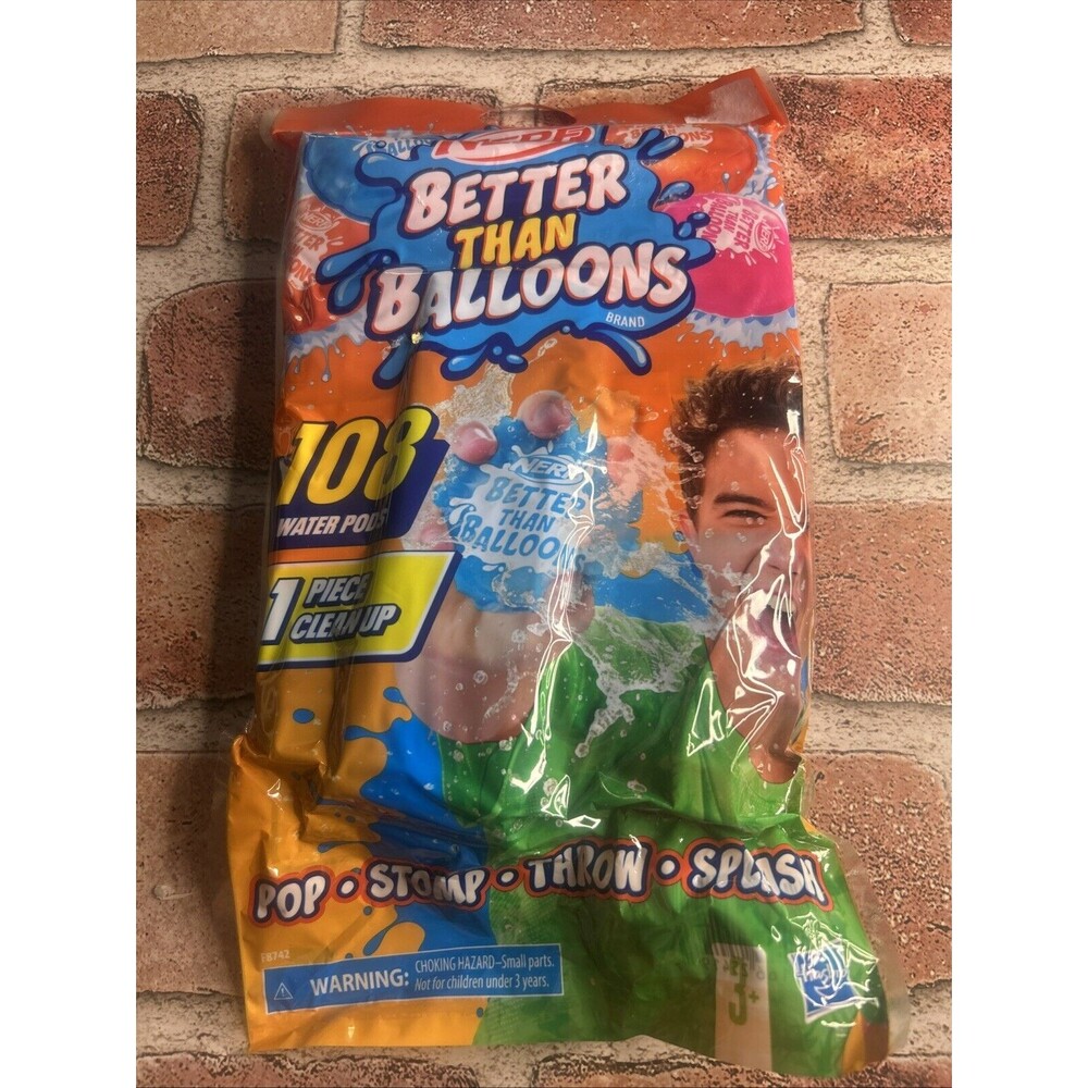 NERF Better Than Balloons Water Toys, 108 Pods, Easy 1 Piece Clean Up New